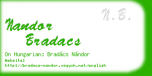 nandor bradacs business card
